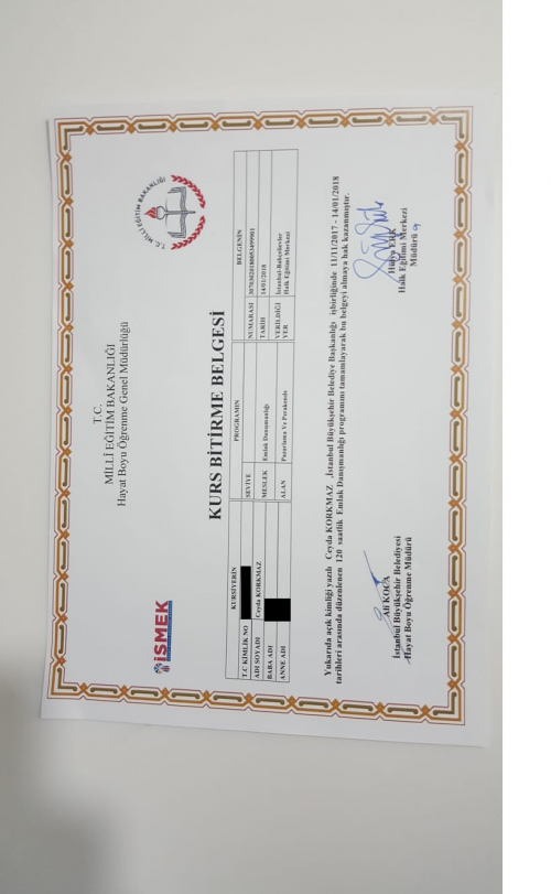 EMLAK DANIŞMANLIĞI BELGESİ